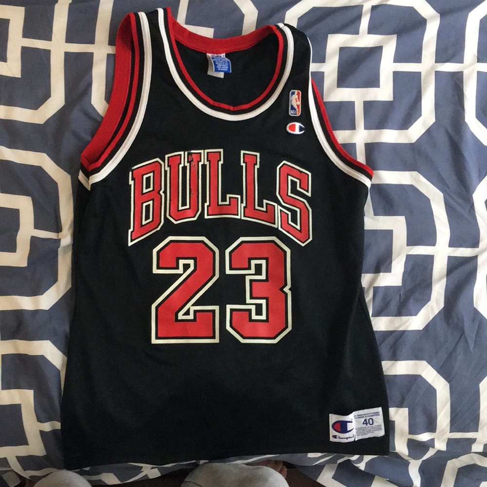 Old school Champion Michael Jordan bulls jersey